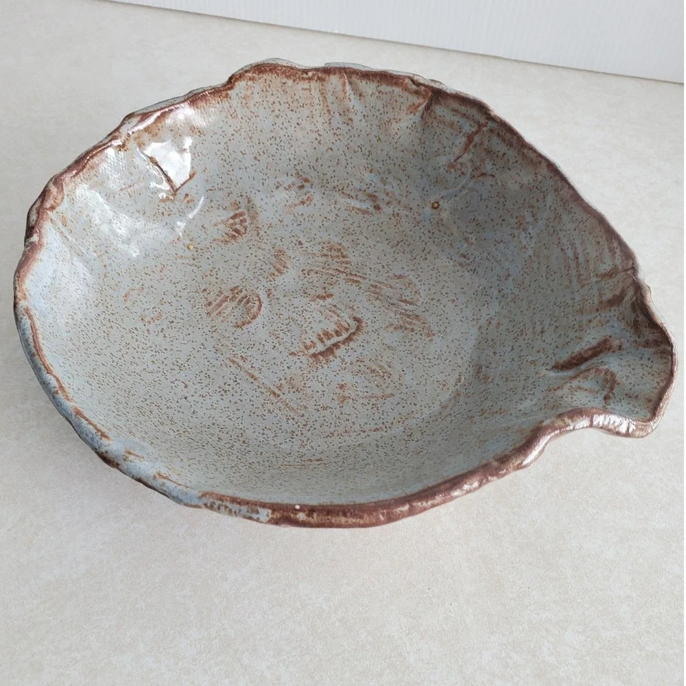 Empty Bowls Pottery Bowl Blue Brown Speckled Glazed Studio Art Pottery Small